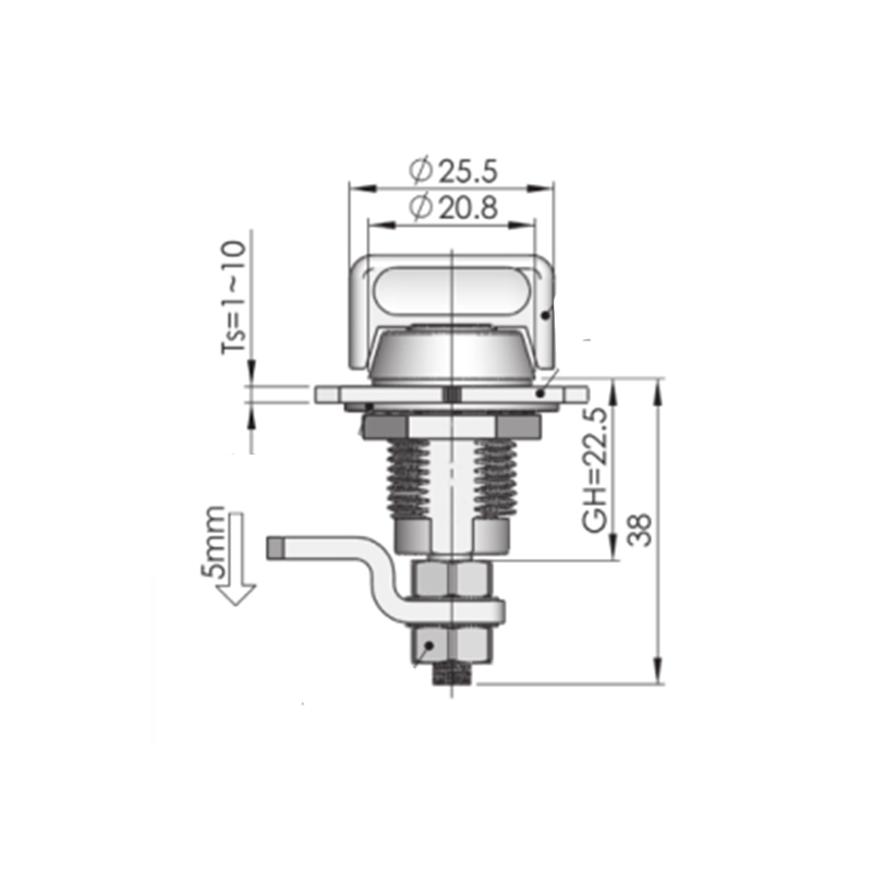 MS816-3S-4 52g Zamki zatrzaskowe z rdzeniem rowkowym MS816-3S-4 52g Zamki zatrzaskowe z rdzeniem rowkowym