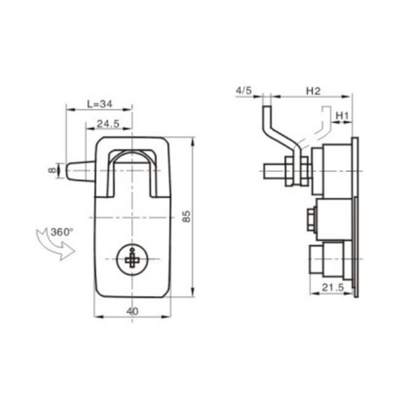 MS726-1C 210g Zamki do szafek typu kompresyjnego Podstawa ze stopu cynku, uchwyt MS726-1C 210g Zamki do szafek typu kompresyjnego Podstawa ze stopu cynku, uchwyt